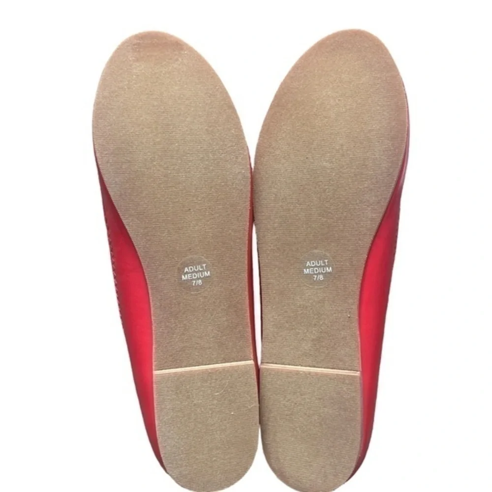 Women’s Size 9 Mulan red Flats w logo . - Picture 5 of 6